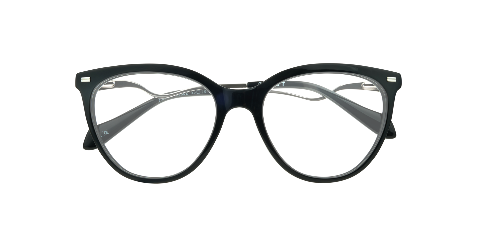 Jessica Black AcetateEyeglass Frames for Glasses Direct, Closed View