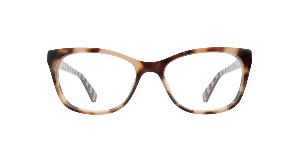 Kate Spade Women's Tortoise Tan Rectangle Acetate Eyeglasses Online - Full Rim - Posi