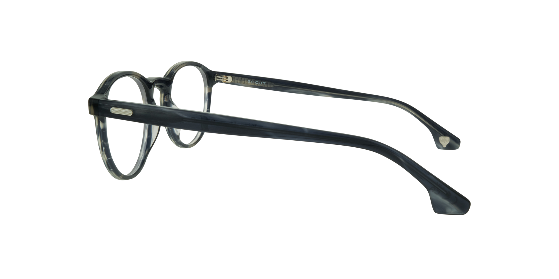 Kian Horn Blue Grey AcetateEyeglass Frames for Glasses Direct, Side View