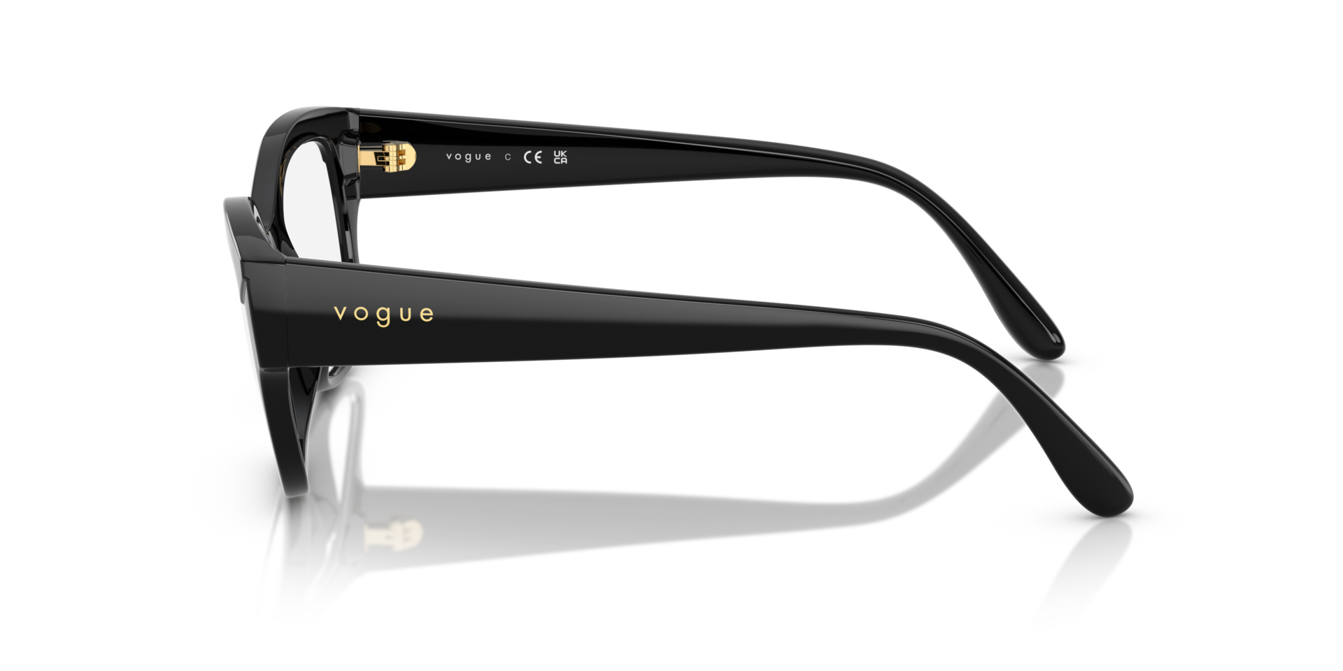 VO5635U Black PlasticEyeglass Frames for Glasses Direct, Side View
