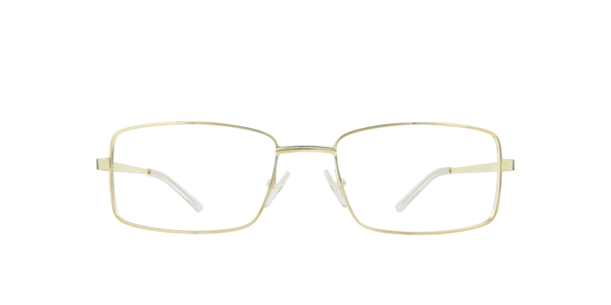 Shiny Gold rectangle Metal eyeglasses Online - Full Rim - Kai
