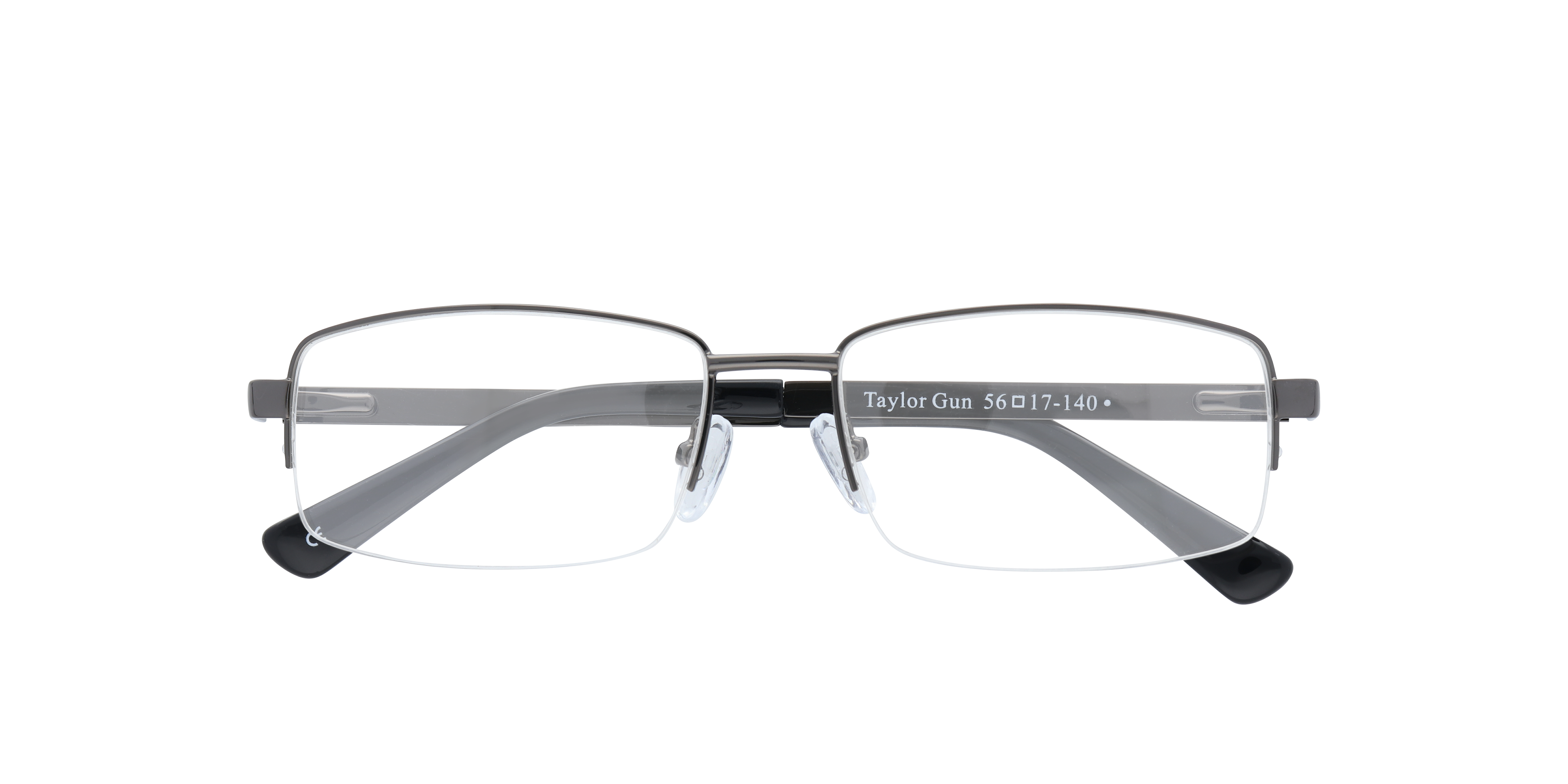 Taylor Gunmetal MetalEyeglass Frames for Glasses Direct, Closed View