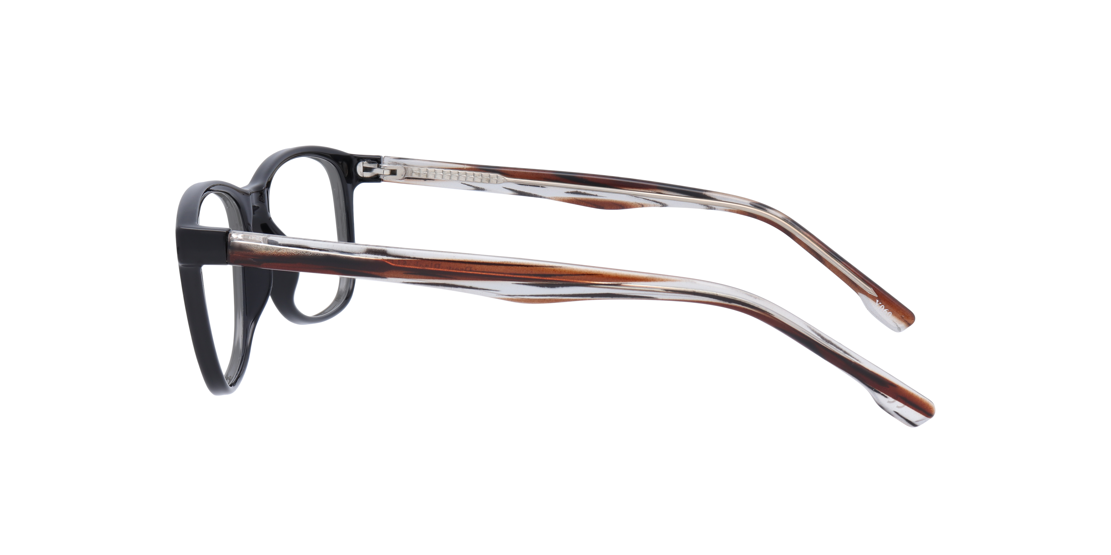 Drew Black PlasticEyeglass Frames for Glasses Direct, Side View