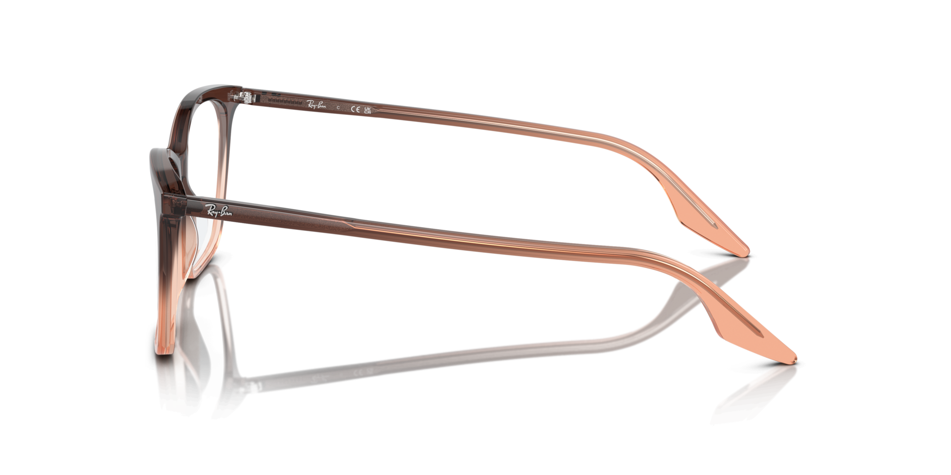 RB5422 Optics Brown & Orange AcetateEyeglass Frames for Glasses Direct, Side View