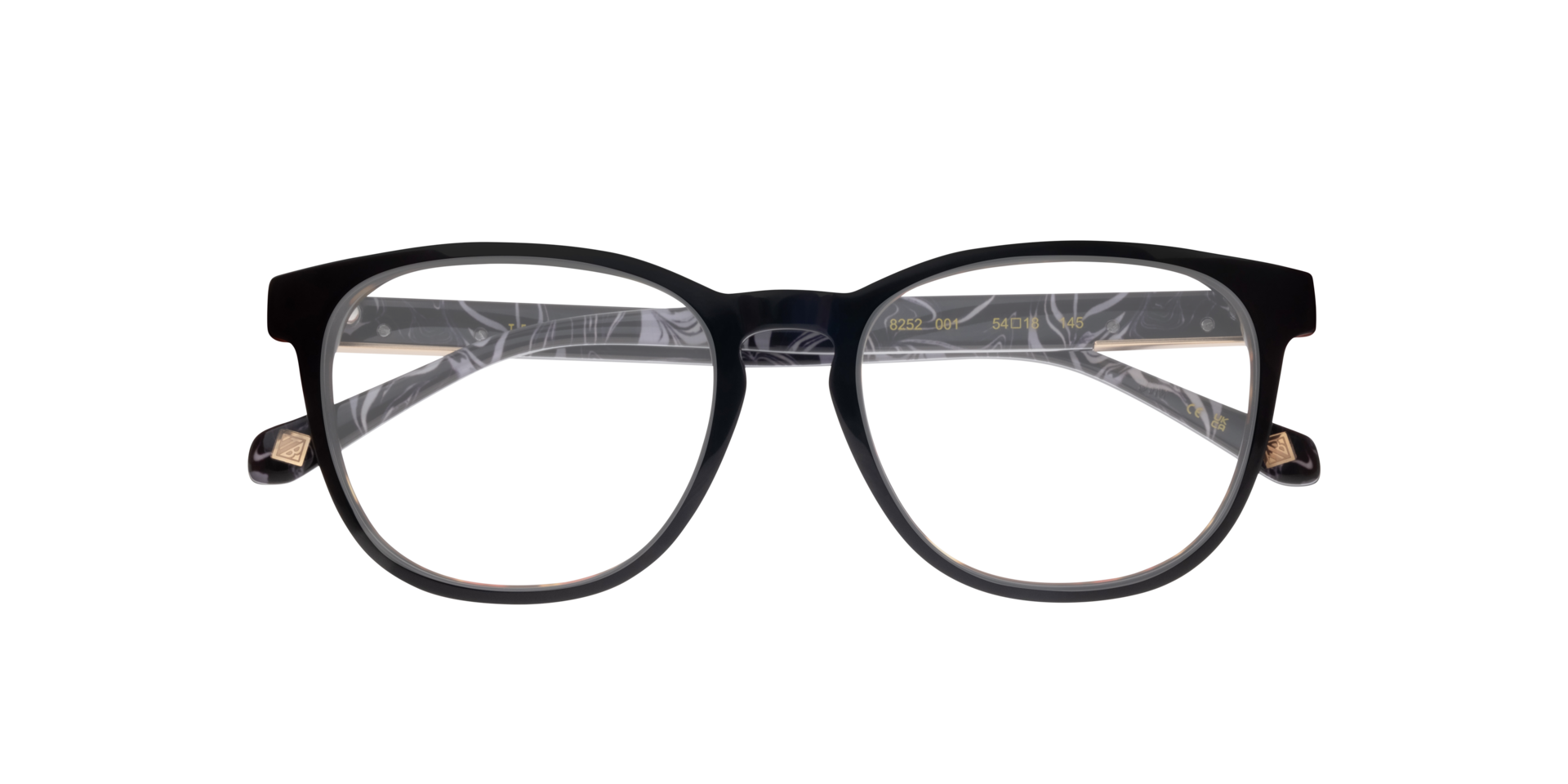 TB8252 Black AcetateEyeglass Frames for Glasses Direct, Closed View