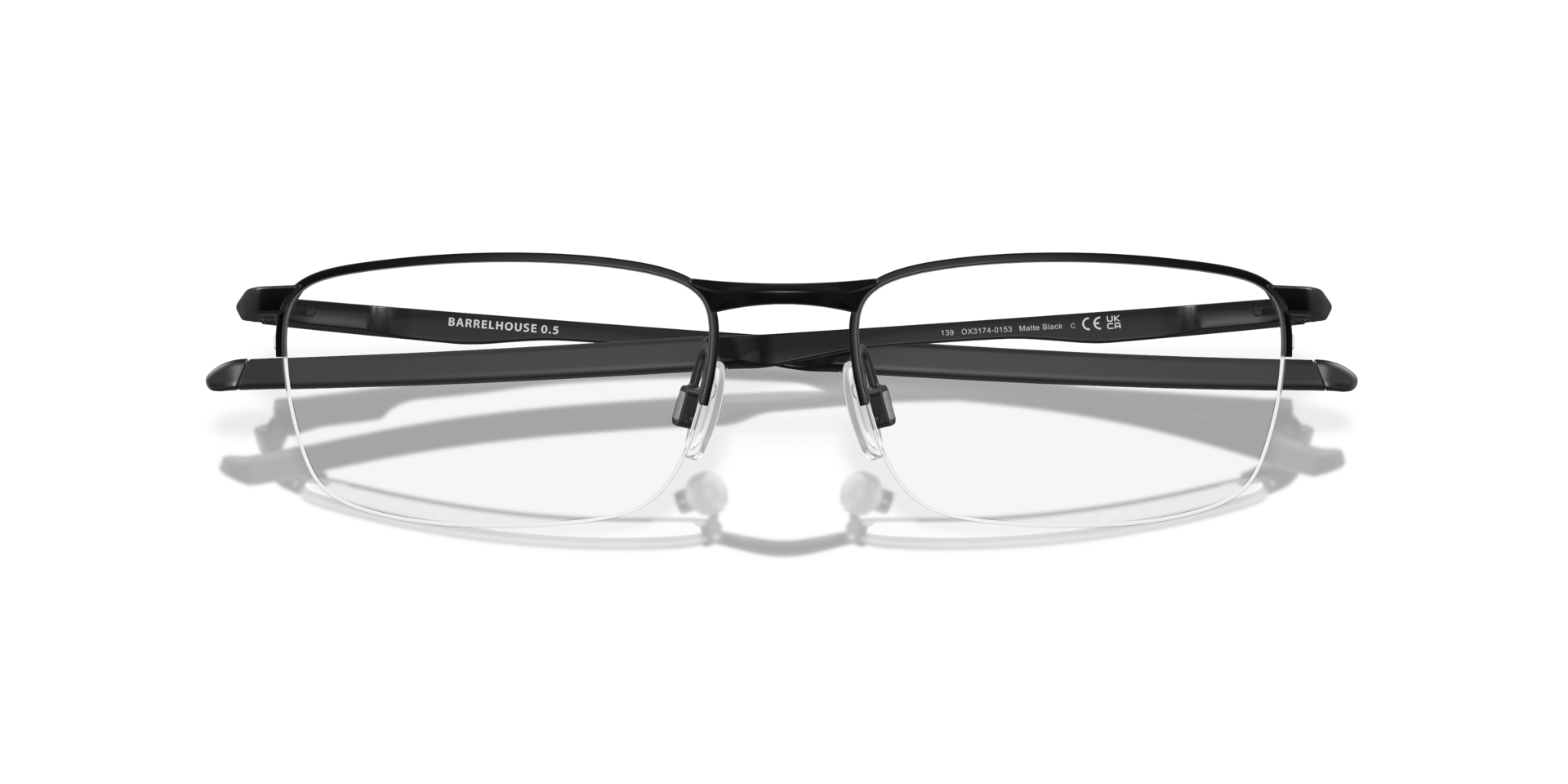 Barrelhouse™ 0.5 Matte Black MetalEyeglass Frames for Glasses Direct, Closed View