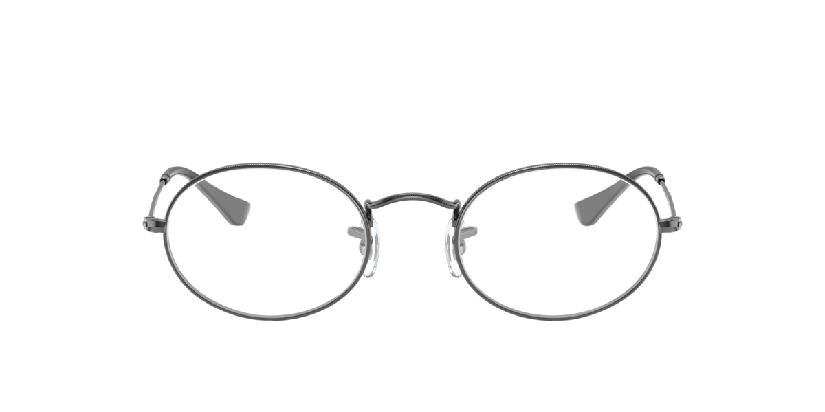 Ray-Ban Unisex Gunmetal Oval Metal Eyeglasses Online - Full Rim - Rb3547v