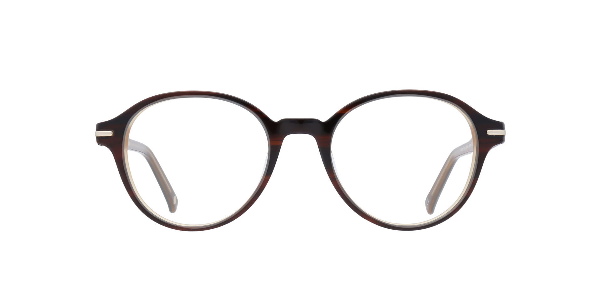 Canary Shiny Brown Horn AcetateEyeglass Frames for Glasses Direct, Front View