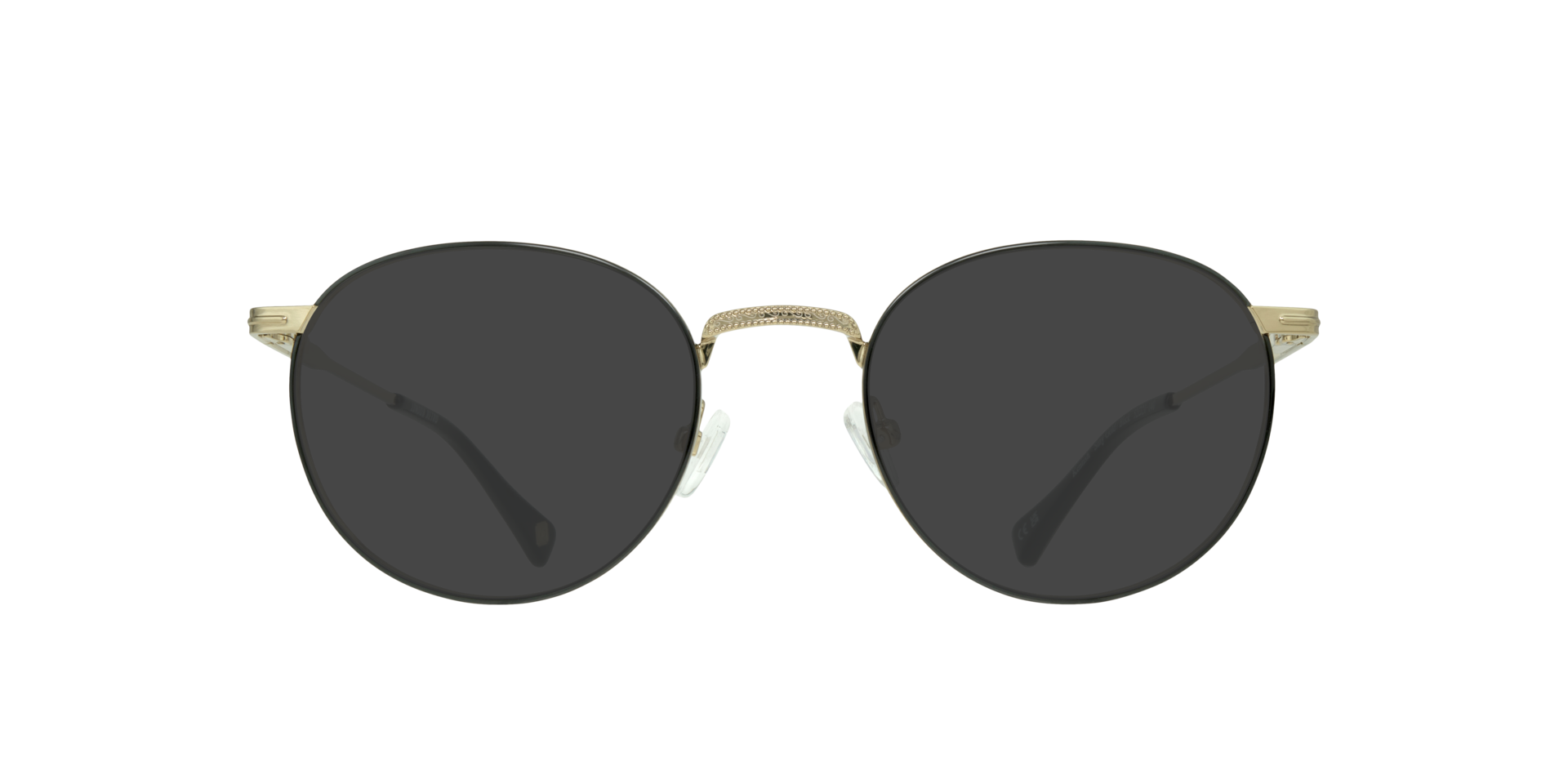Kentish Shiny Gold & Black MetalEyeglass Frames for Glasses Direct, with Tinted Lenses