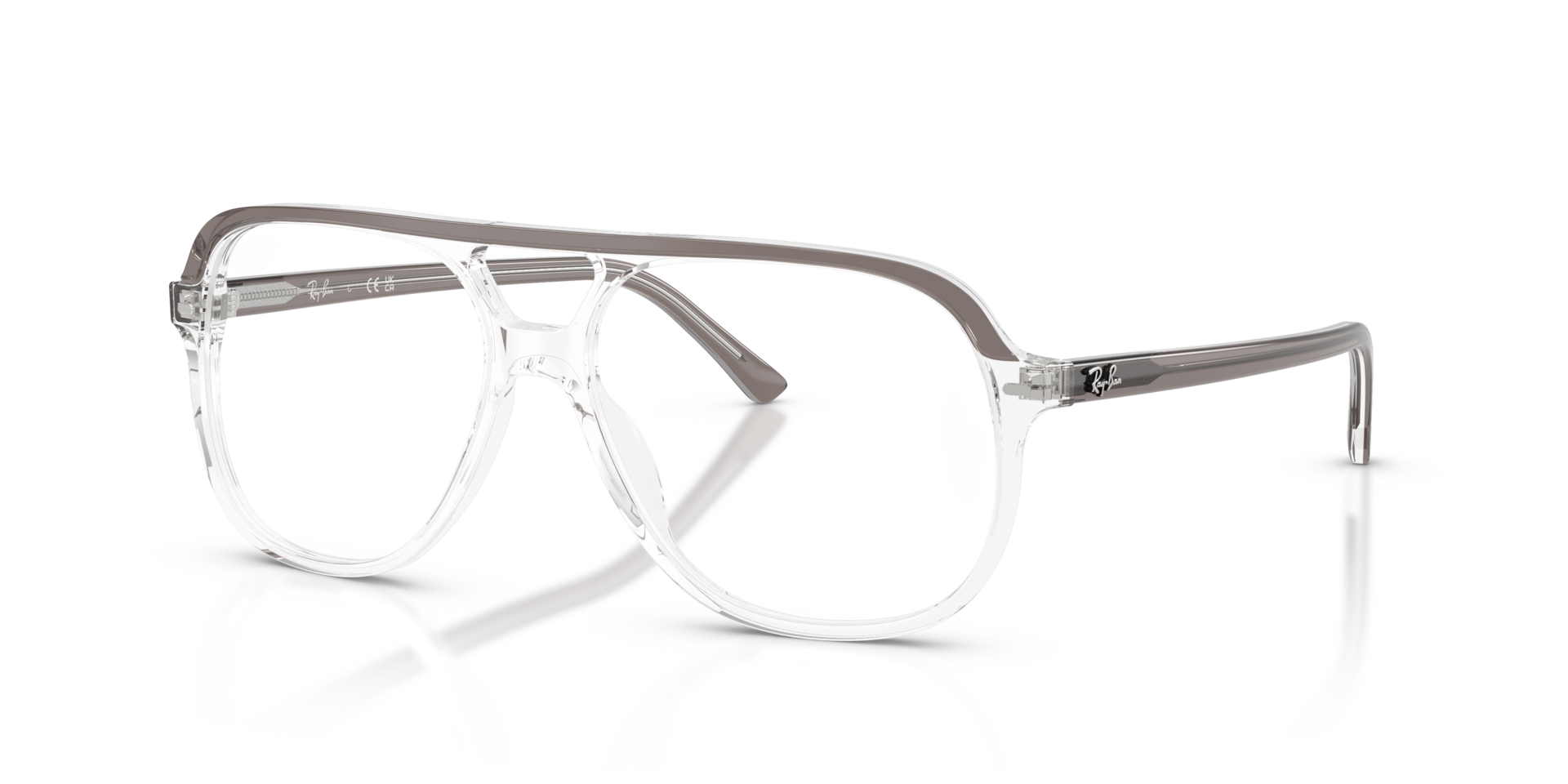 RB5698 Grey Transparent AcetateEyeglass Frames for Glasses Direct, Angle View