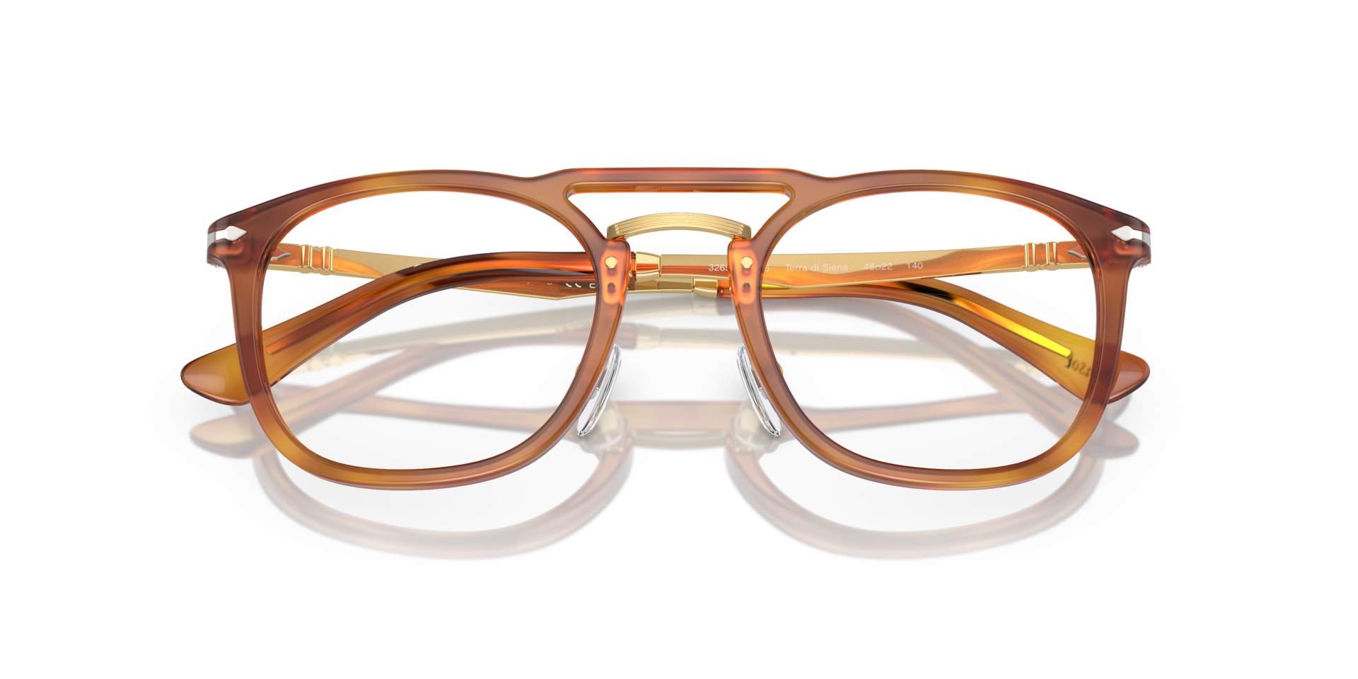 PO3265V Terra Di Siena AcetateEyeglass Frames for Glasses Direct, Closed View