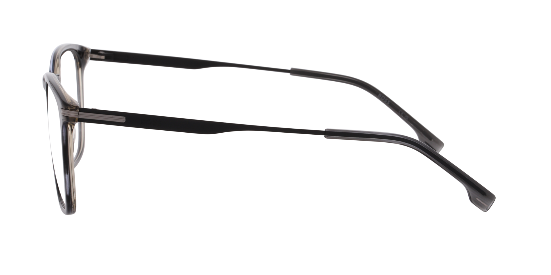 BOSS 1889 Grey Light AcetateEyeglass Frames for Glasses Direct, Side View