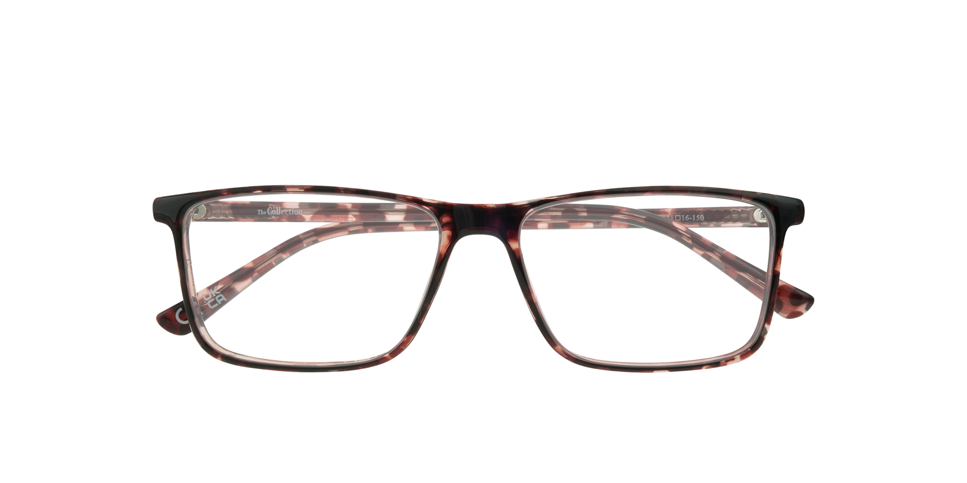 Ledger Shiny Havana PlasticEyeglass Frames for Glasses Direct, Closed View