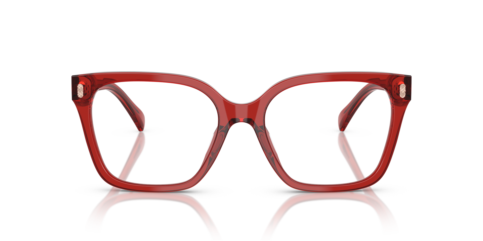 RA7158U Shiny Transparent Burgundy AcetateEyeglass Frames for Glasses Direct, Front View