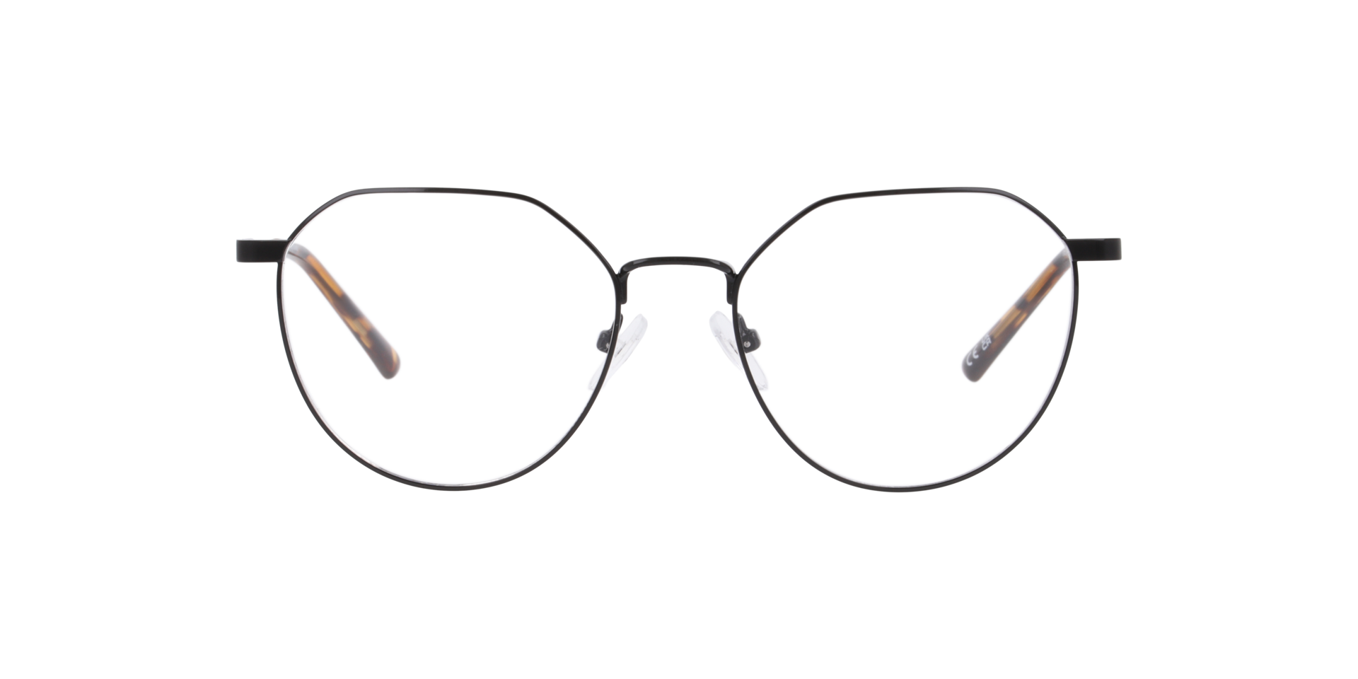 Morgan Black MetalEyeglass Frames for Glasses Direct, Front View