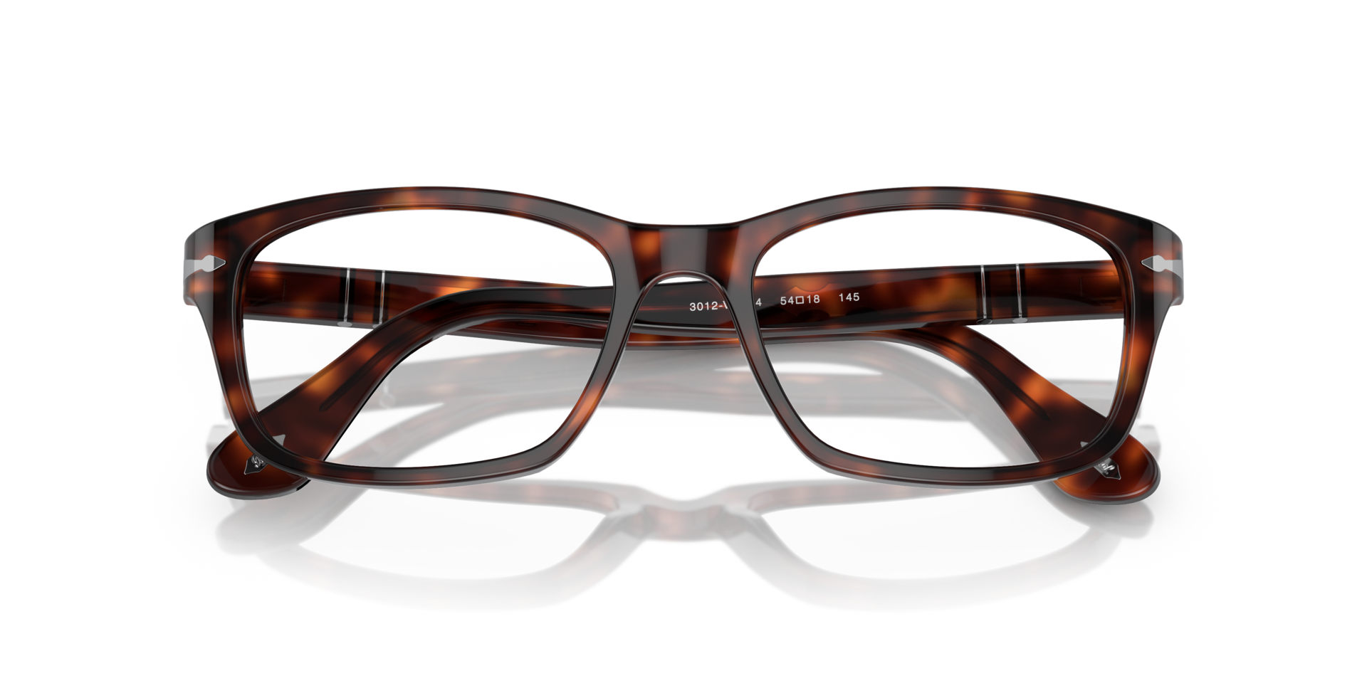 PO3012V Havana AcetateEyeglass Frames for Glasses Direct, Closed View