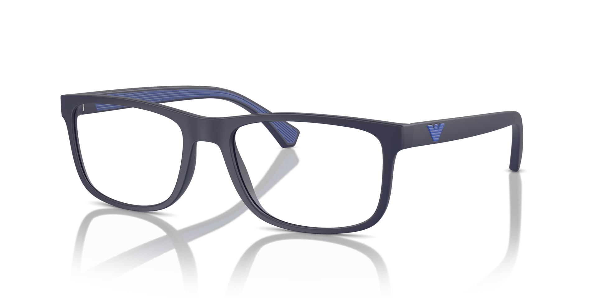EA3147 Matte Blue PlasticEyeglass Frames for Glasses Direct, Angle View