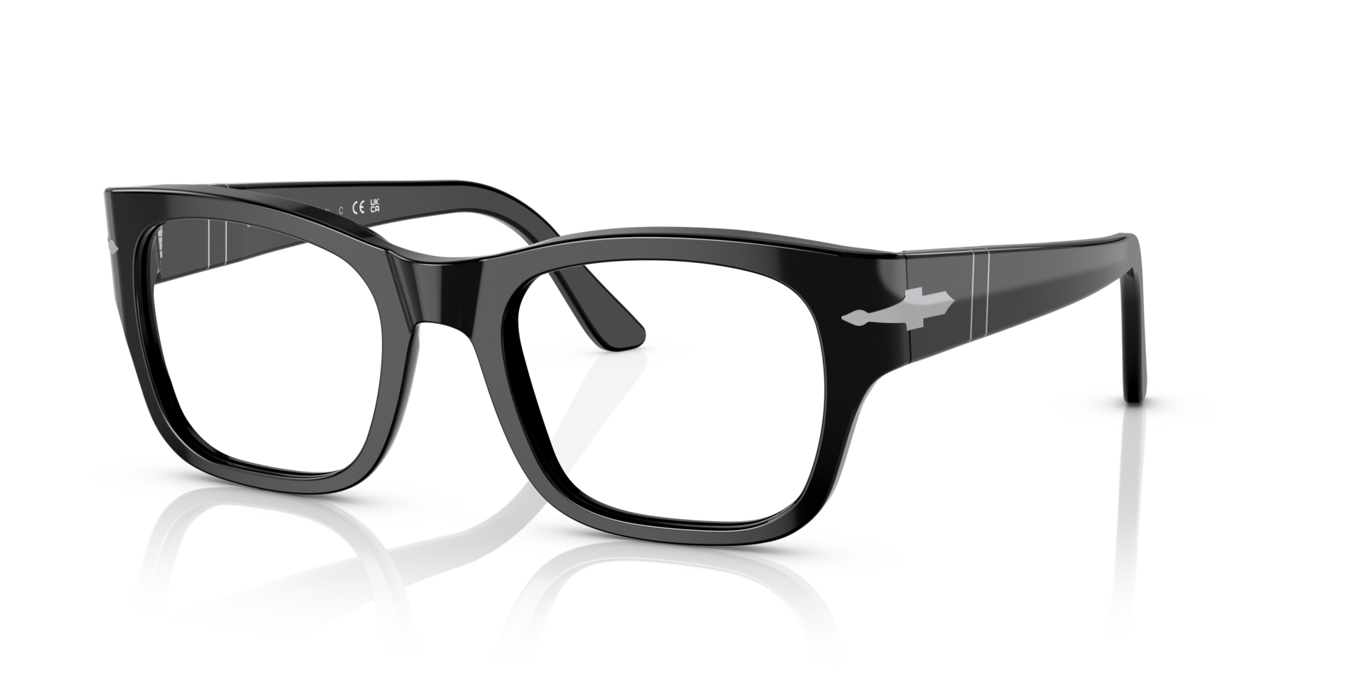 PO3297V Black AcetateSunglass Frames for Glasses Direct, Angle View