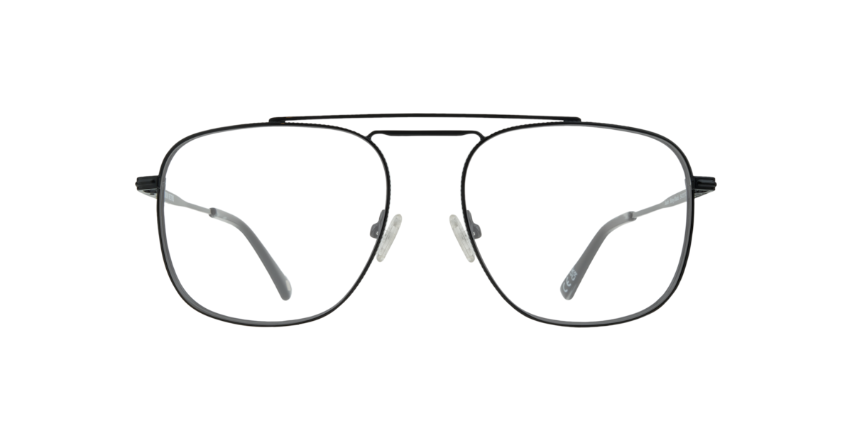Shiny Black square Metal eyeglasses Online - Full Rim - Jacob