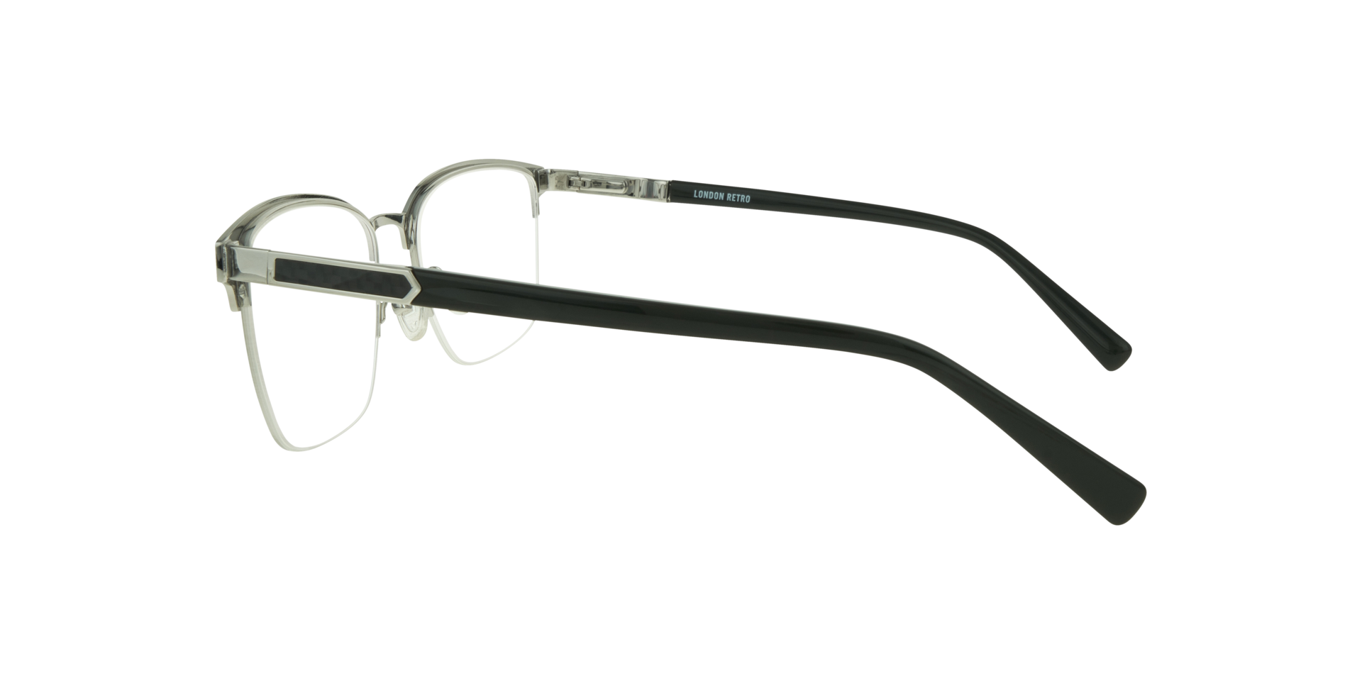 Kevin Matte Green & Shiny Silver MetalEyeglass Frames for Glasses Direct, Side View
