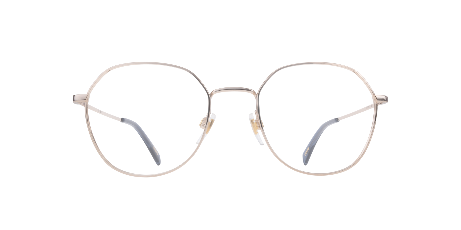 LV 1014 Gold MetalEyeglass Frames for Glasses Direct, Front View
