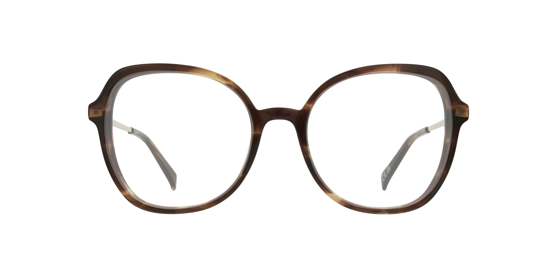 Katalina Horn Light Brown AcetateEyeglass Frames for Glasses Direct, Front View