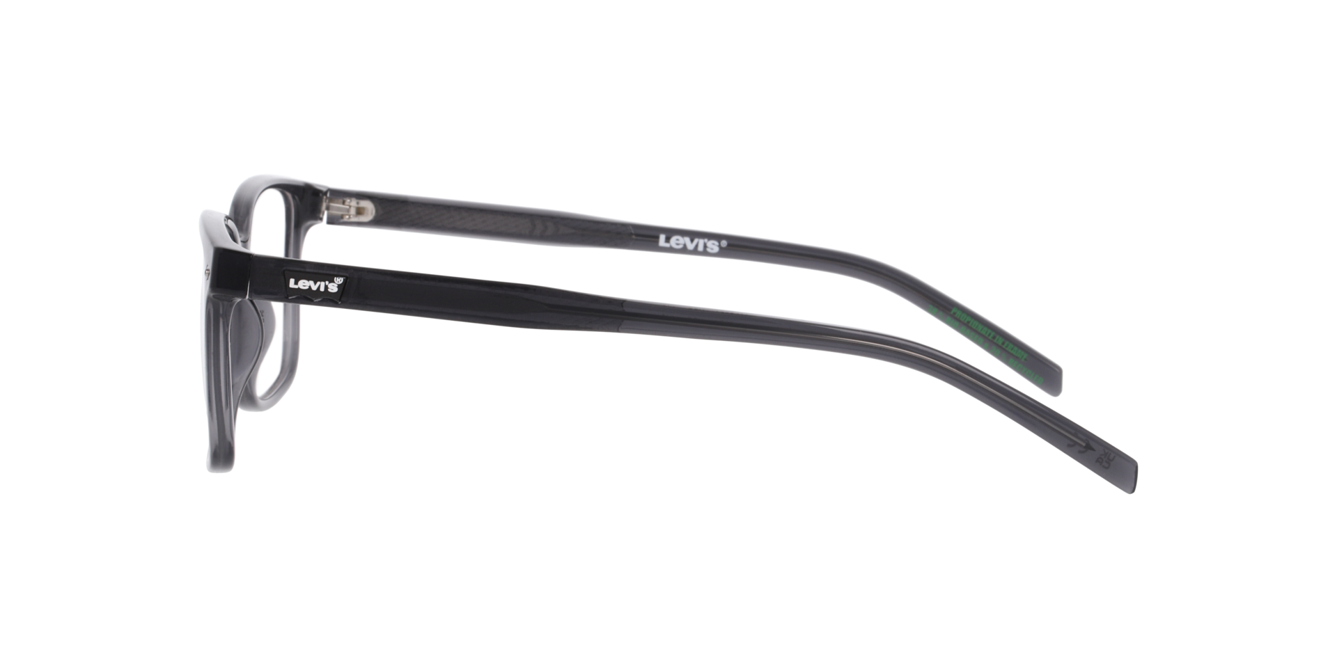 LV 5091 Grey PlasticEyeglass Frames for Glasses Direct, Side View