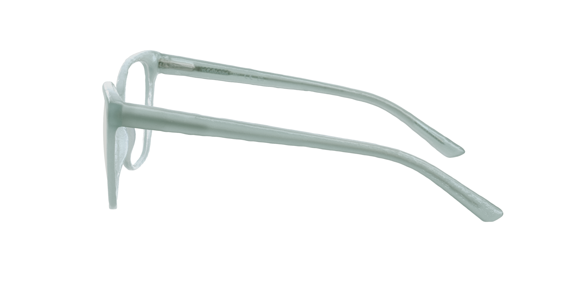 Megan Milky Grey AcetateEyeglass Frames for Glasses Direct, Side View