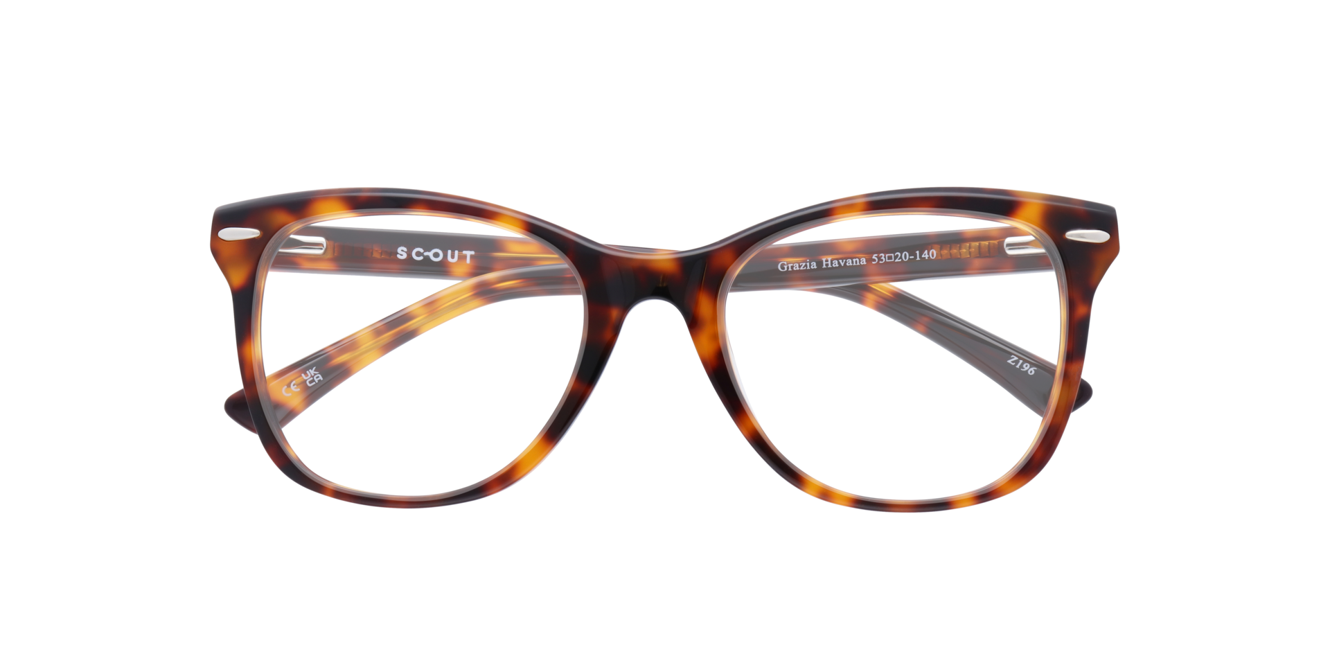 Grazia Havana AcetateEyeglass Frames for Glasses Direct, Closed View