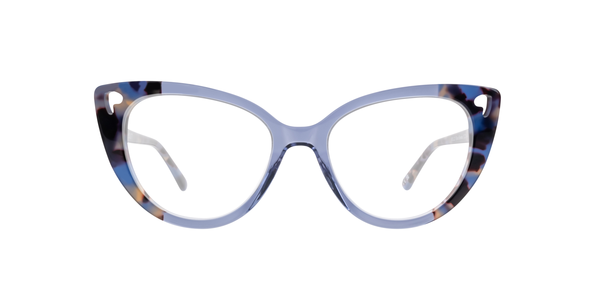 Holly Blue & Havana AcetateEyeglass Frames for Glasses Direct, Front View