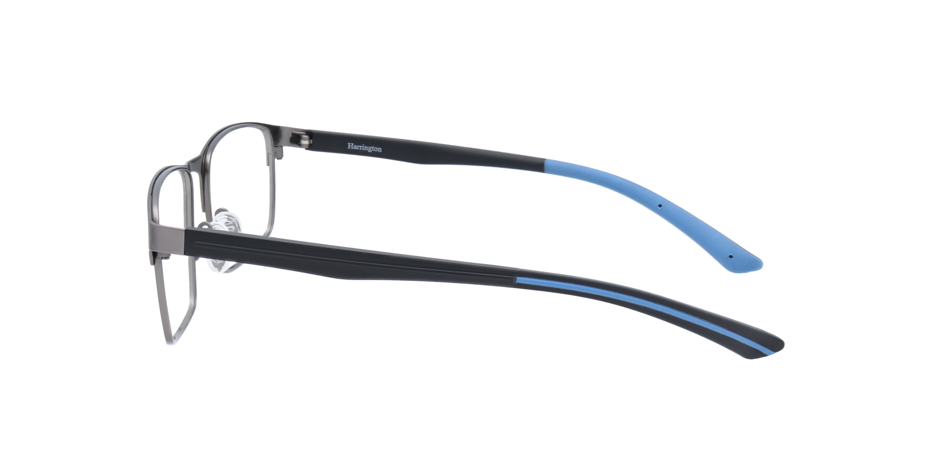Albert Matte Gunmetal MetalEyeglass Frames for Glasses Direct, Side View