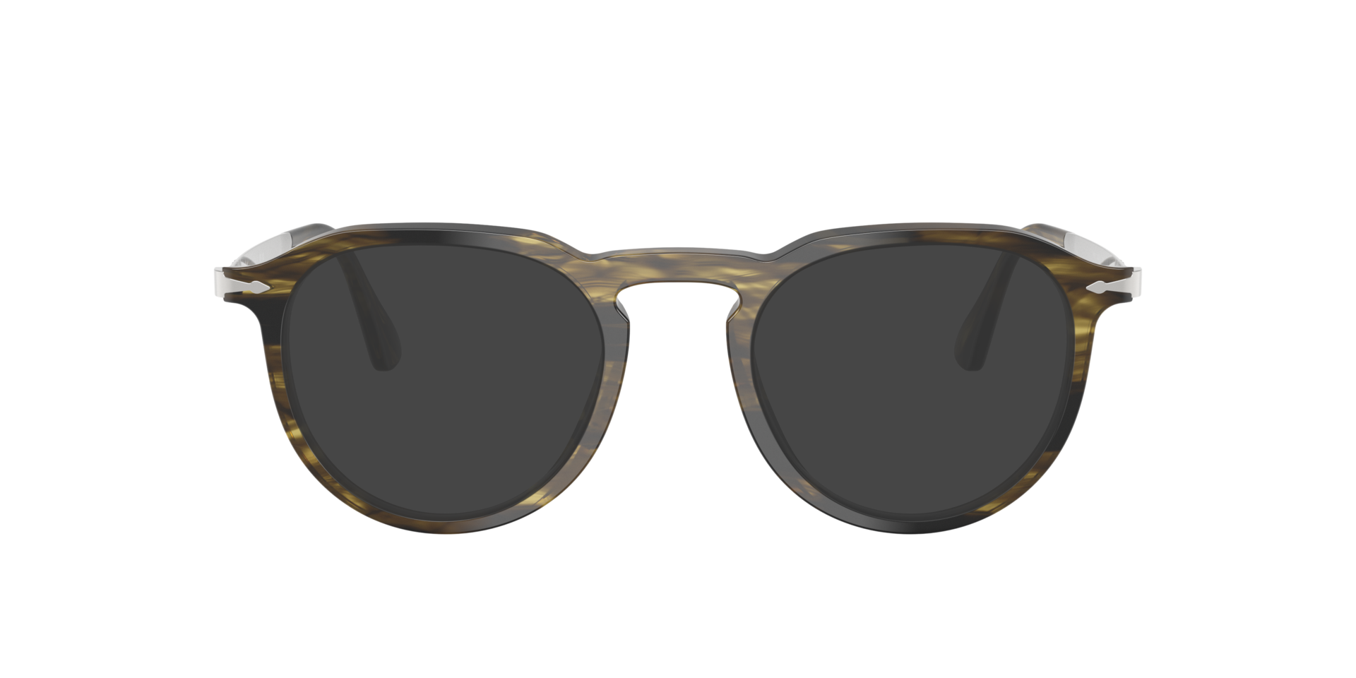 PO3387V Striped Black & Olive Green AcetateEyeglass Frames for Glasses Direct, with Tinted Lenses