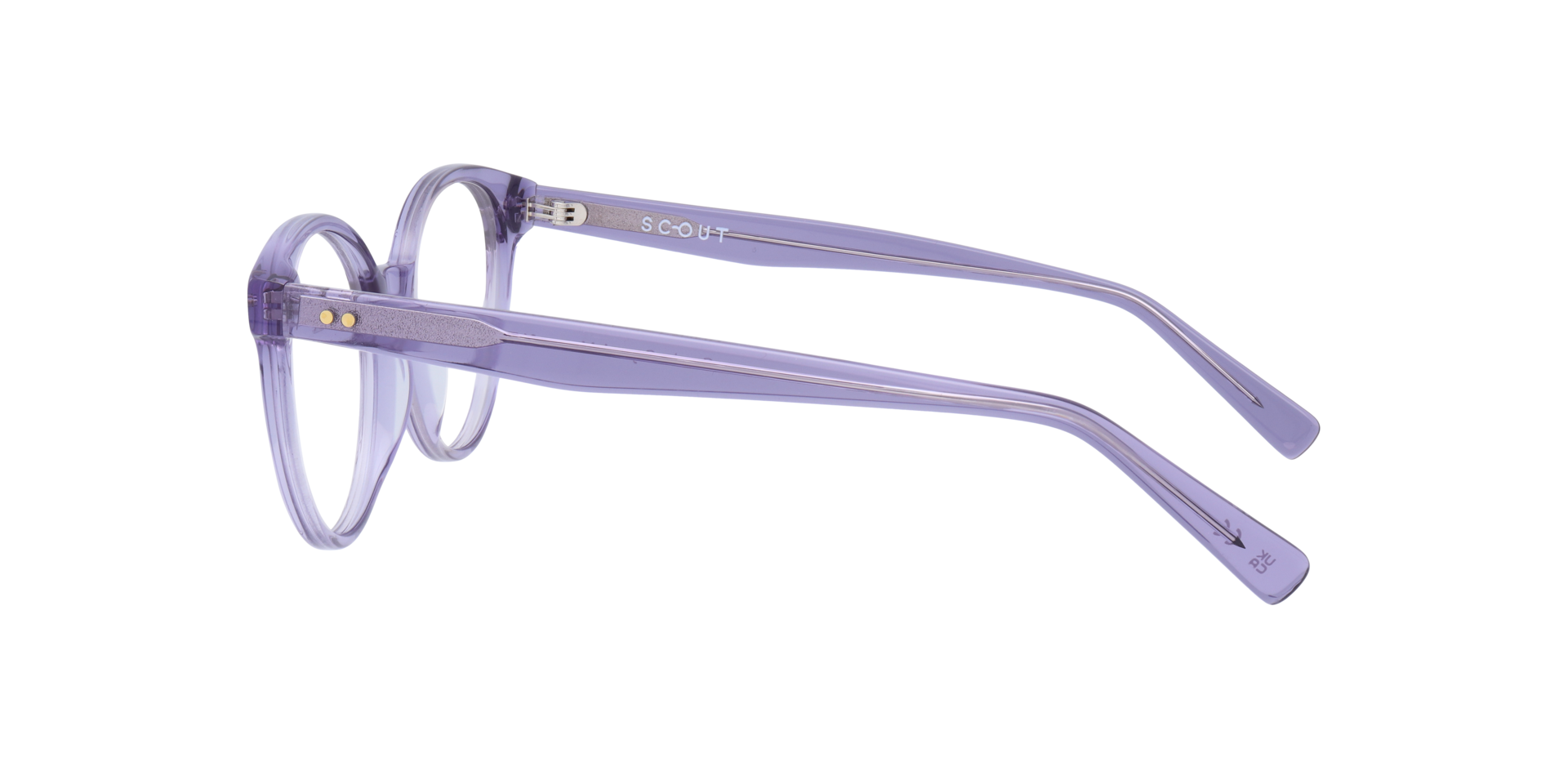 Gracie Crystal Mauve AcetateEyeglass Frames for Glasses Direct, Side View