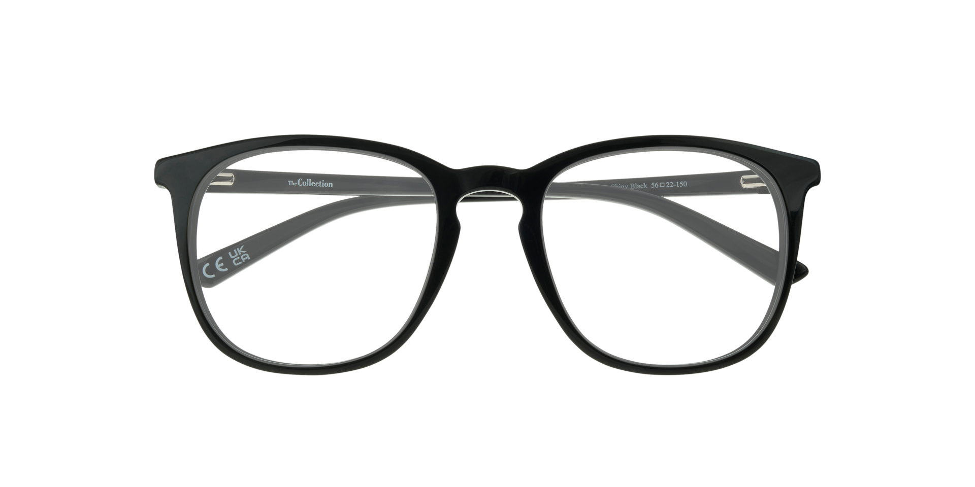 Lawson Shiny Black AcetateEyeglass Frames for Glasses Direct, Closed View