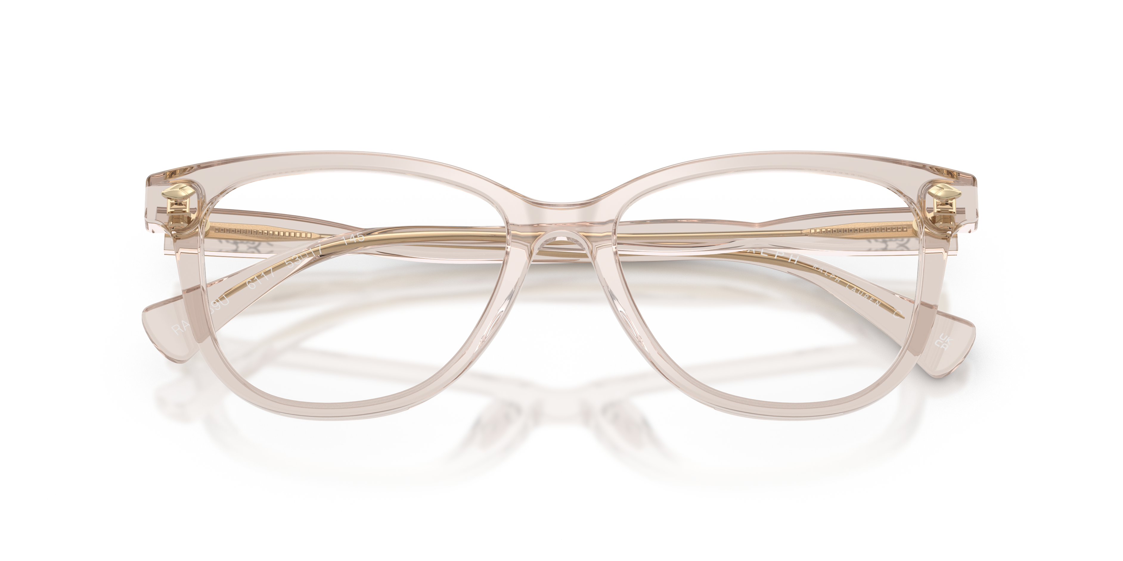 RA7189U Beige Transparent AcetateEyeglass Frames for Glasses Direct, Closed View