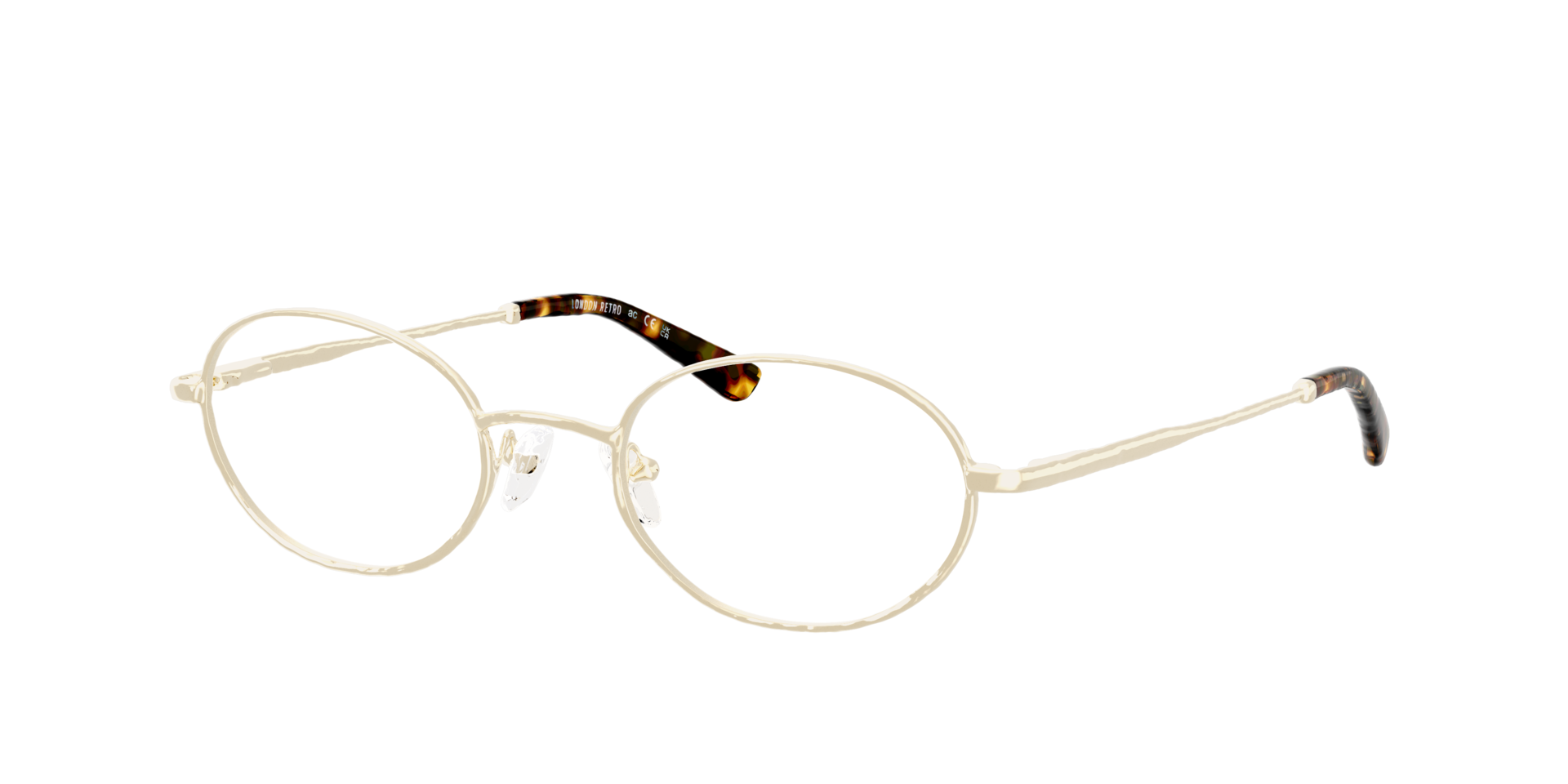 Millbank Gold MetalEyeglass Frames for Glasses Direct, Angle View