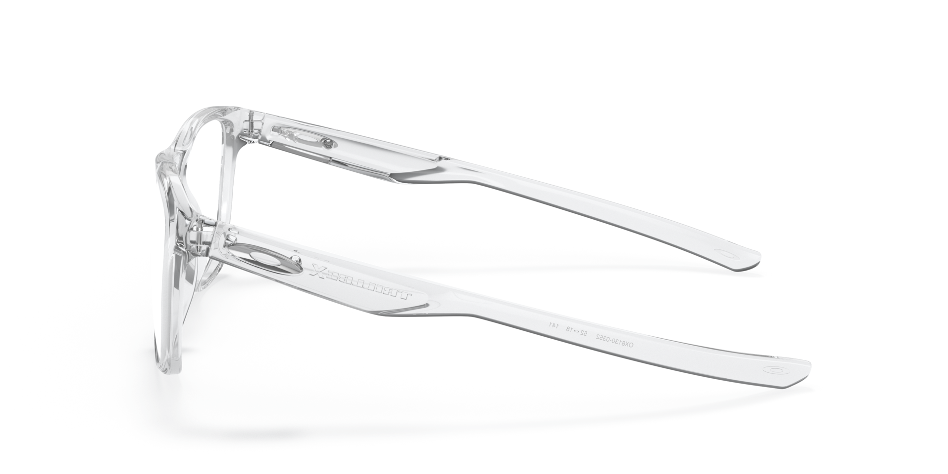 Trillbe™ X Polished Clear PlasticSunglass Frames for Glasses Direct, Side View