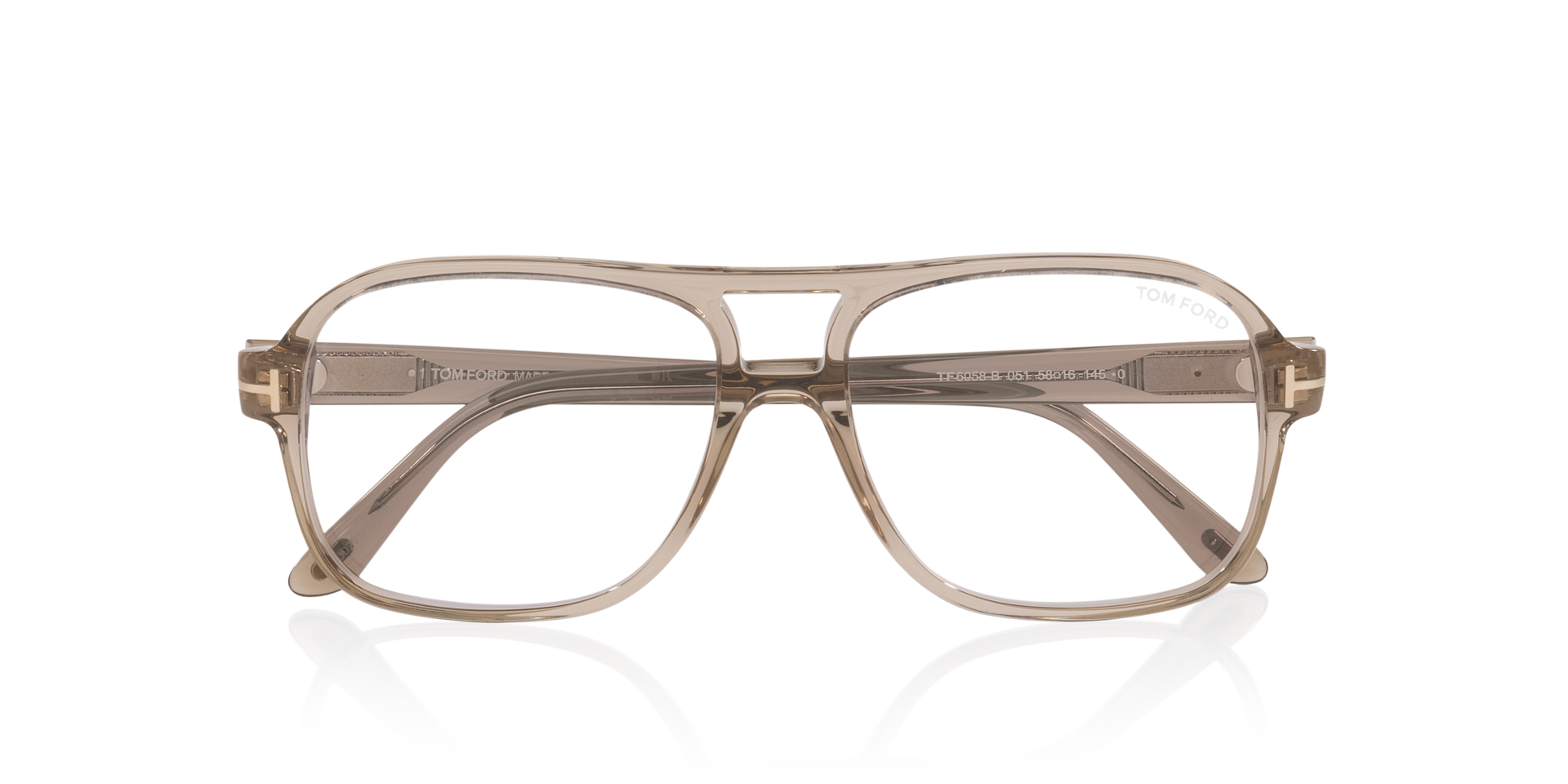 FT6058-B Gunmetal AcetateEyeglass Frames for Glasses Direct, Closed View