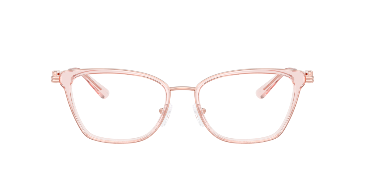 Michael Kors Women's Pink Transparent Rectangle Metal Eyeglasses Online - Full Rim - Mk3102