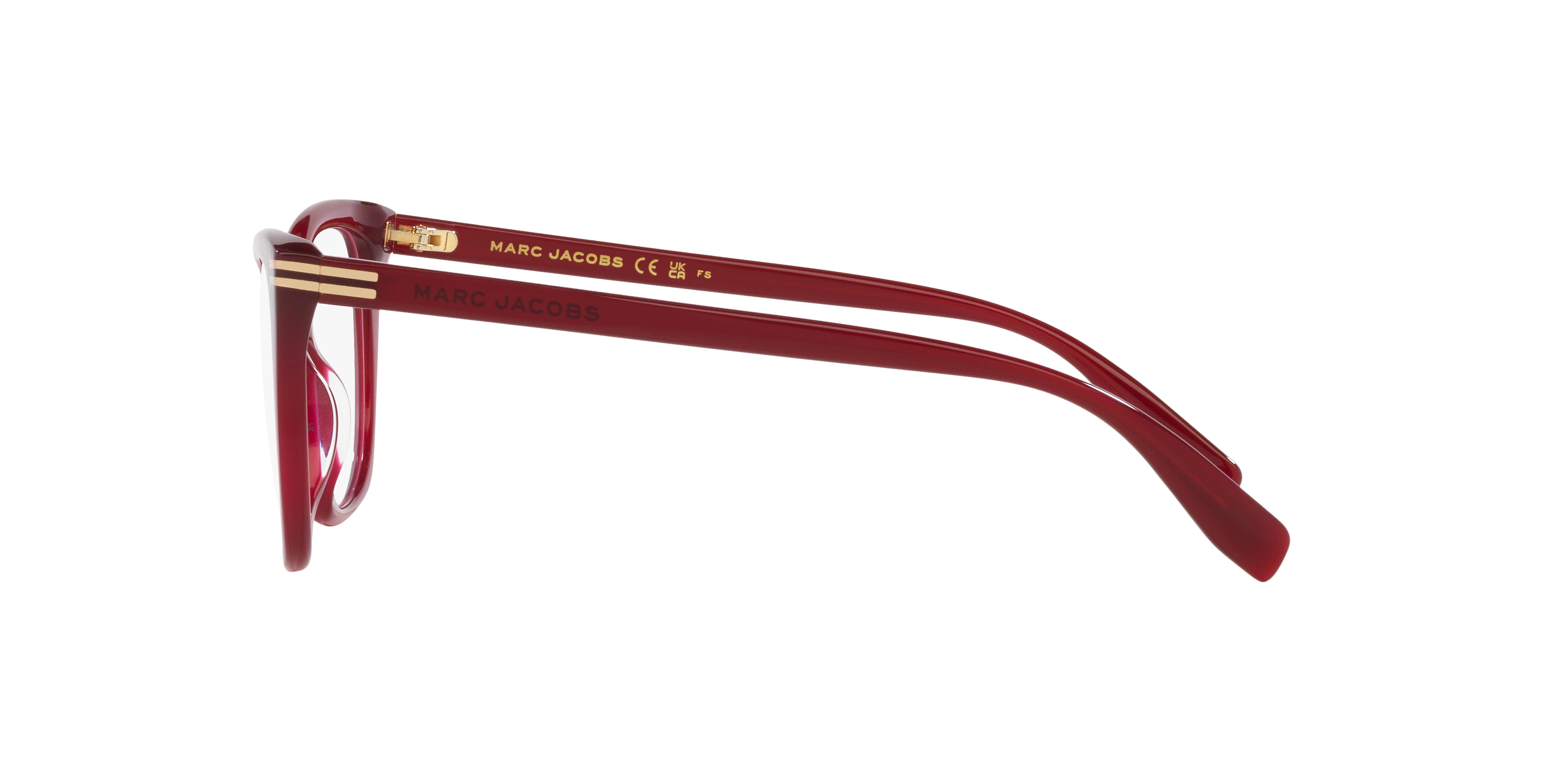MJ 1096 Burgundy AcetateEyeglass Frames for Glasses Direct, Side View