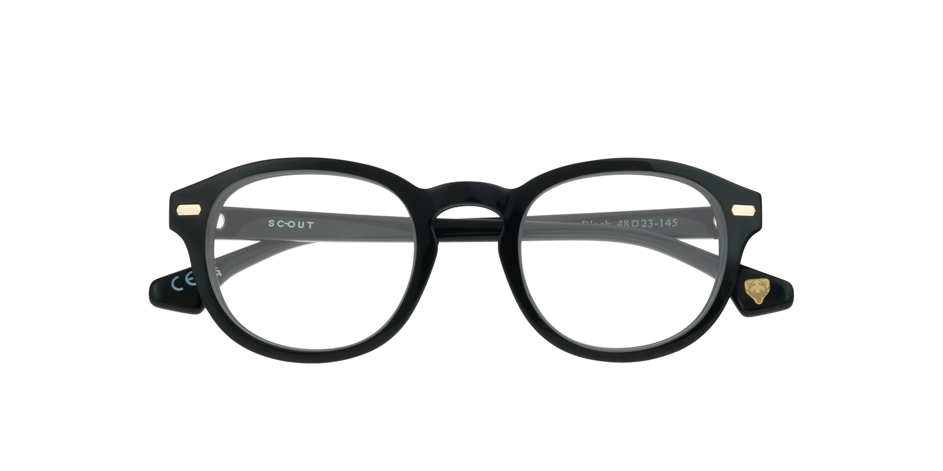 Keanu Black AcetateEyeglass Frames for Glasses Direct, Closed View