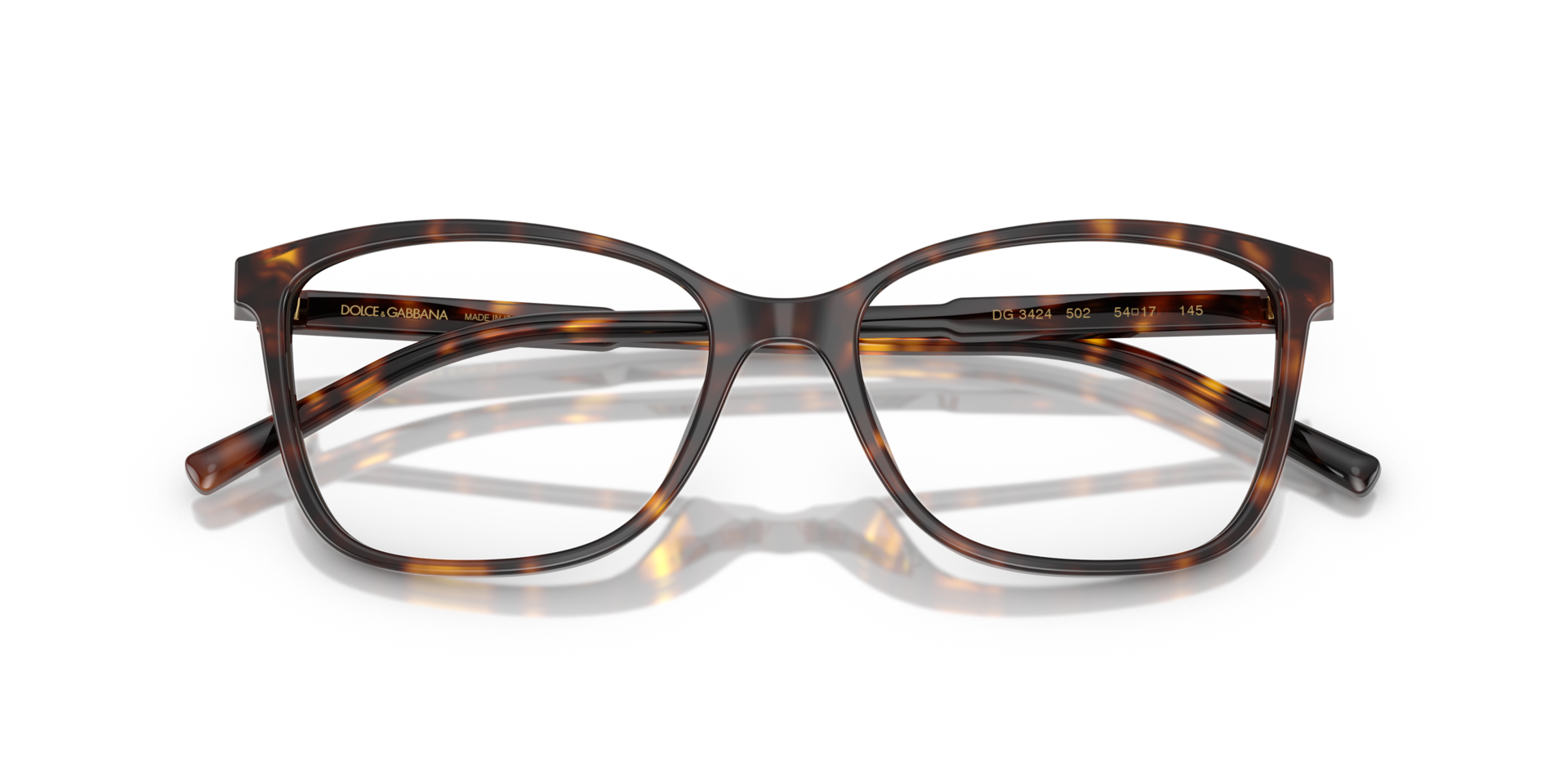DG3424 Havana AcetateEyeglass Frames for Glasses Direct, Closed View
