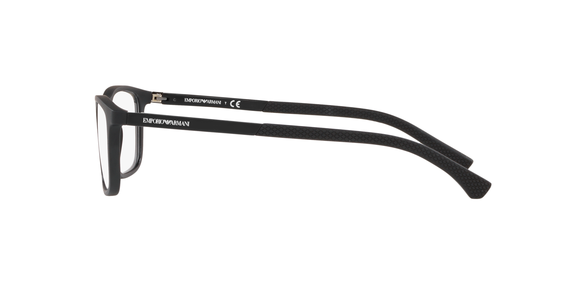 EA3069 Matte Black PlasticEyeglass Frames for Glasses Direct, Side View