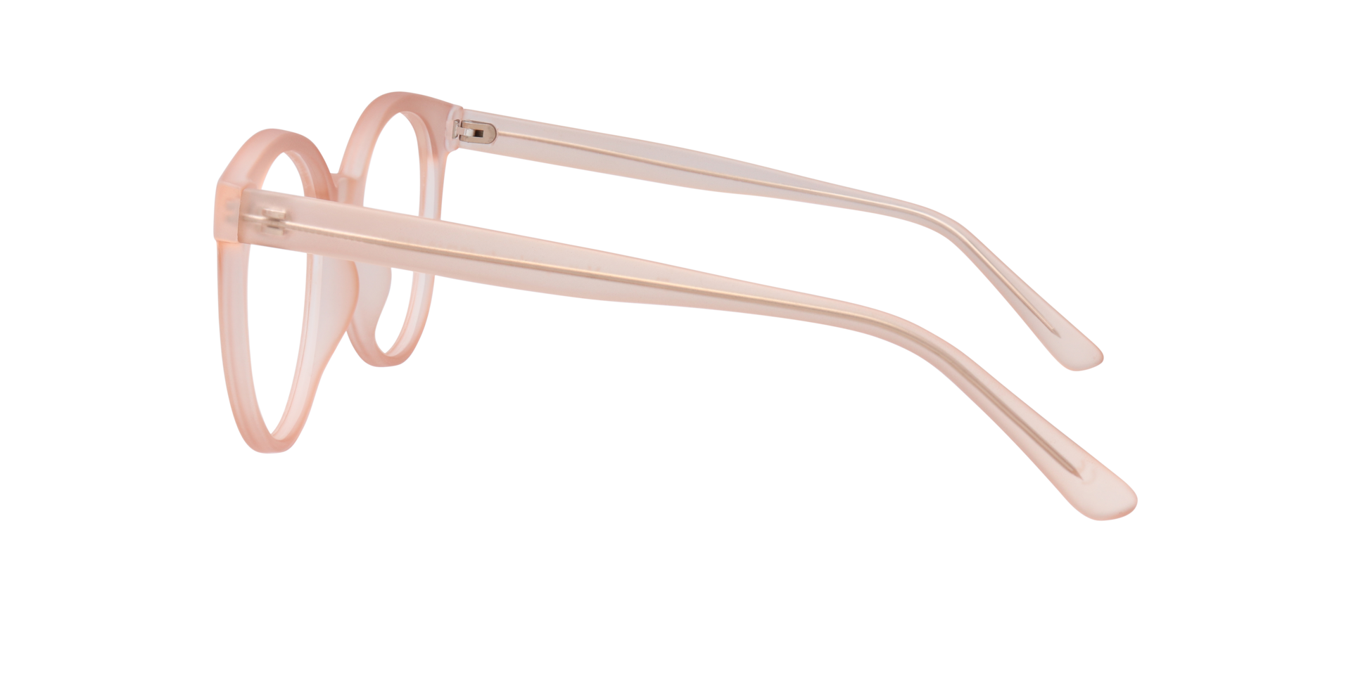 Florence Matte & Crystal Nude PlasticEyeglass Frames for Glasses Direct, Side View
