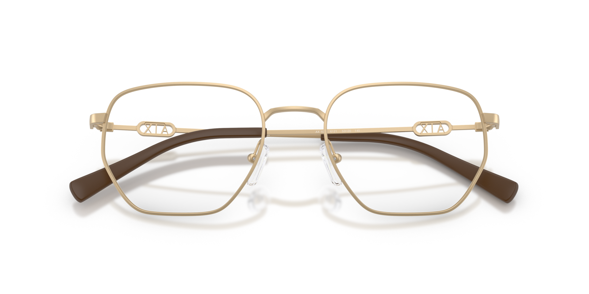 AX1074 Matte Pale Gold MetalEyeglass Frames for Glasses Direct, Closed View