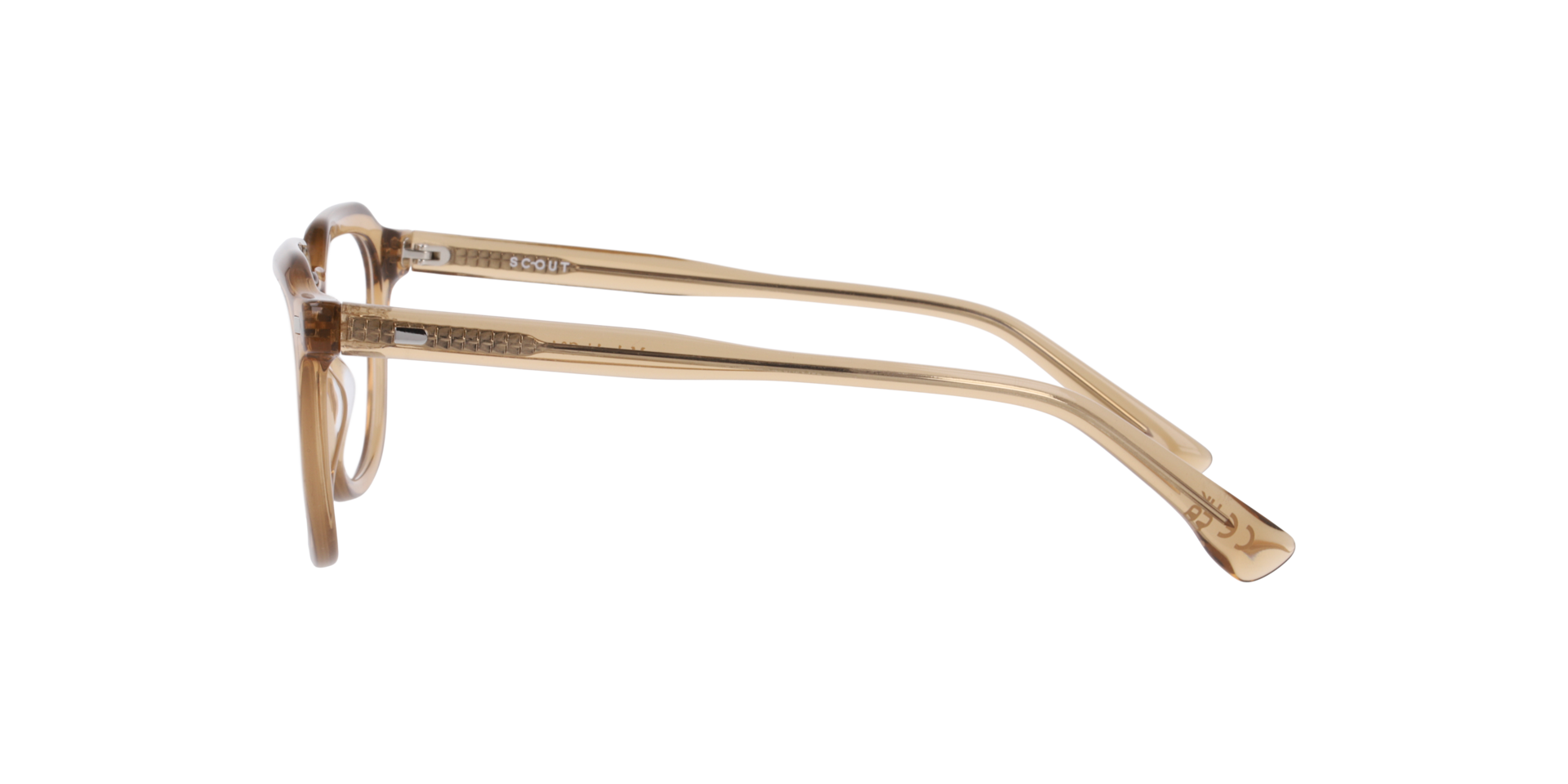 Malachi Crystal Light Brown AcetateEyeglass Frames for Glasses Direct, Side View