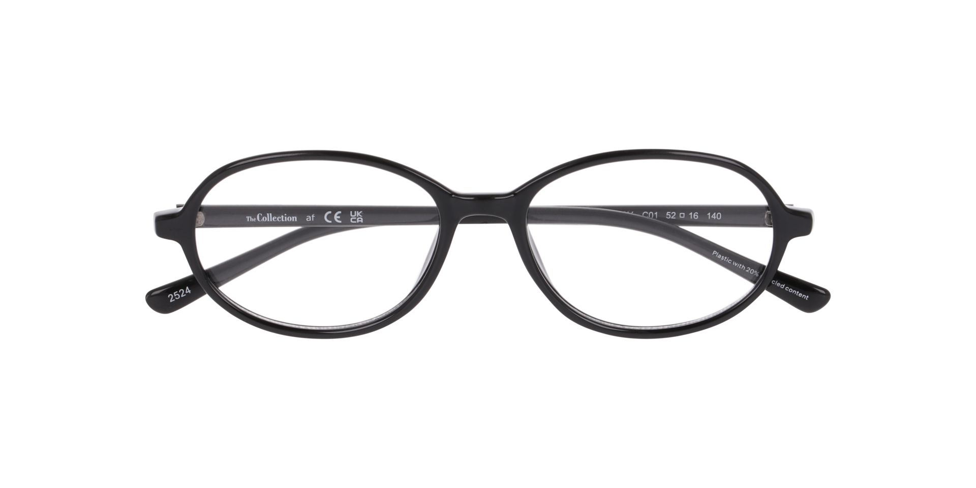 Nancy Black PlasticEyeglass Frames for Glasses Direct, Closed View