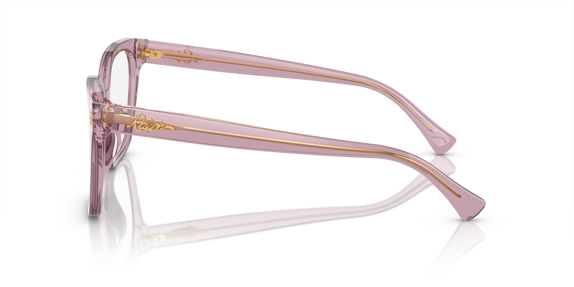 RA7158U Shiny Transparent Violet AcetateEyeglass Frames for Glasses Direct, Side View