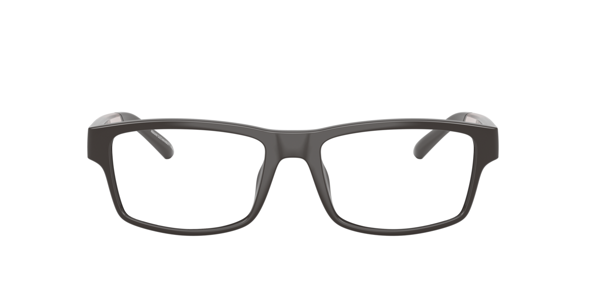 Armani Exchange Men's Shiny Brown Rectangle Plastic Eyeglasses Online - Full Rim - Ax3140u