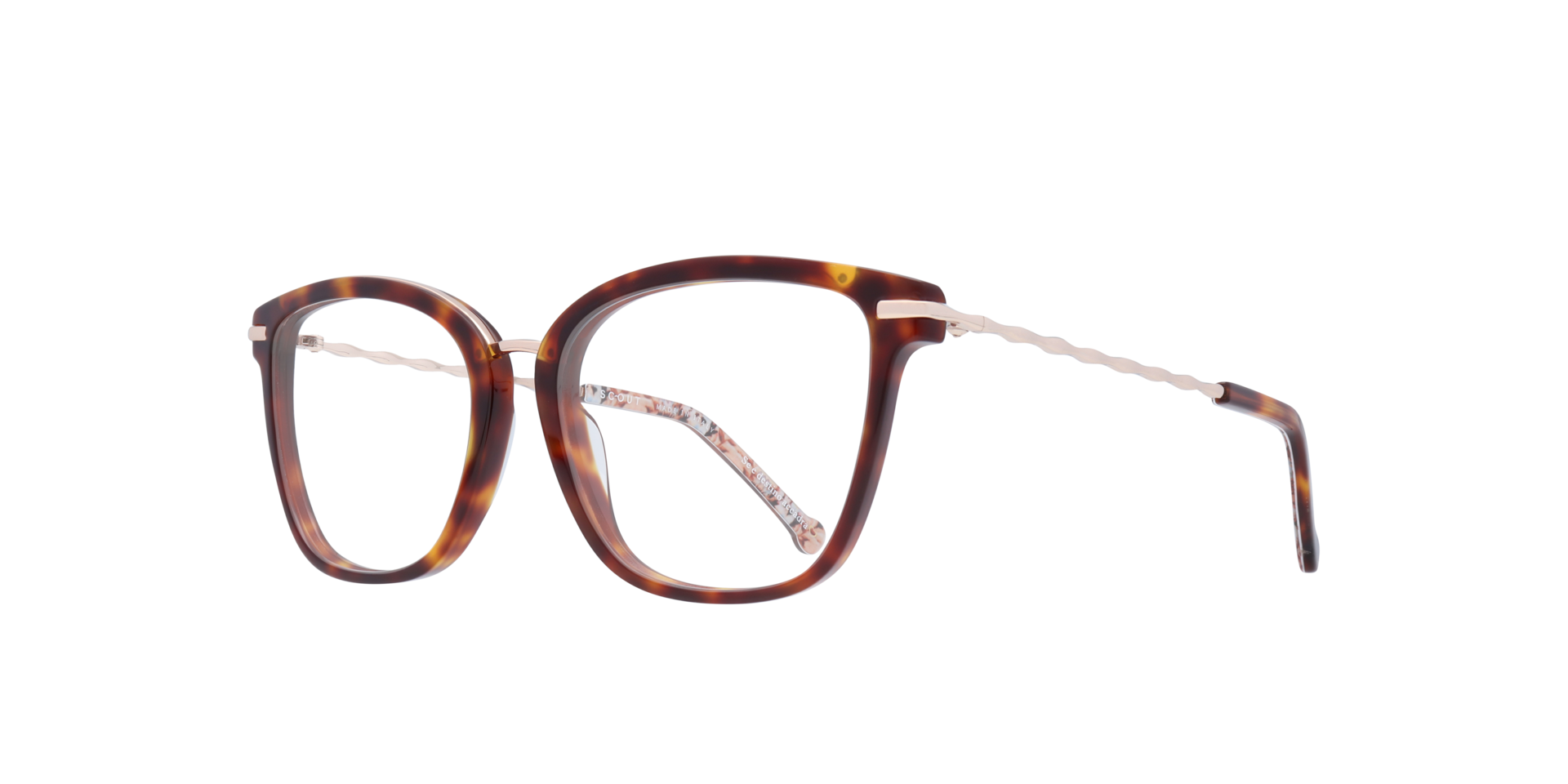 Giunone Tortoise AcetateEyeglass Frames for Glasses Direct, Angle View